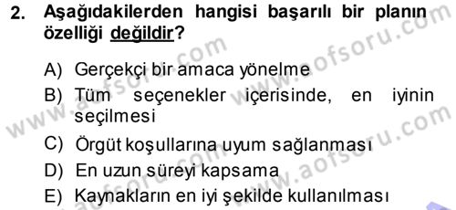 Perakende Yönetimi Dersi 2013 - 2014 Yılı (Final) Dönem Sonu Sınav Soruları 2. Soru
