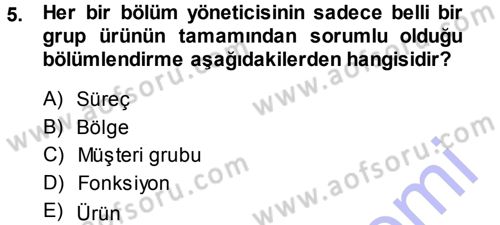 Perakende Yönetimi Dersi 2013 - 2014 Yılı (Final) Dönem Sonu Sınav Soruları 5. Soru
