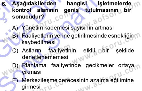 Perakende Yönetimi Dersi 2013 - 2014 Yılı (Final) Dönem Sonu Sınav Soruları 6. Soru