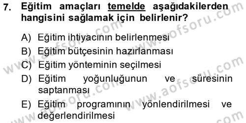 Perakende Yönetimi Dersi 2013 - 2014 Yılı (Final) Dönem Sonu Sınav Soruları 7. Soru