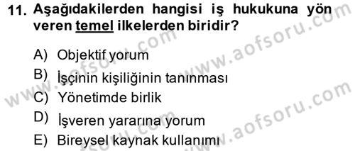 Perakende Yönetimi Dersi 2013 - 2014 Yılı Tek Ders Sınav Soruları 11. Soru