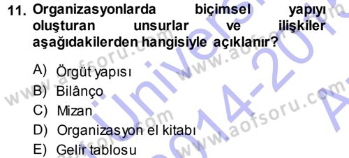 Perakende Yönetimi Dersi 2014 - 2015 Yılı (Vize) Ara Sınav Soruları 11. Soru