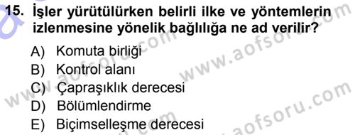 Perakende Yönetimi Dersi 2014 - 2015 Yılı (Vize) Ara Sınav Soruları 15. Soru