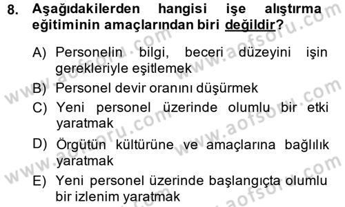 Perakende Yönetimi Dersi 2014 - 2015 Yılı (Final) Dönem Sonu Sınav Soruları 8. Soru