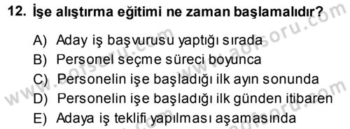 Perakende Yönetimi Dersi 2014 - 2015 Yılı Tek Ders Sınav Soruları 12. Soru