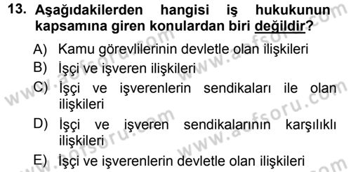 Perakende Yönetimi Dersi 2014 - 2015 Yılı Tek Ders Sınav Soruları 13. Soru