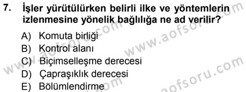 Perakende Yönetimi Dersi 2014 - 2015 Yılı Tek Ders Sınav Soruları 7. Soru