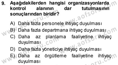 Perakende Yönetimi Dersi 2014 - 2015 Yılı Tek Ders Sınav Soruları 9. Soru