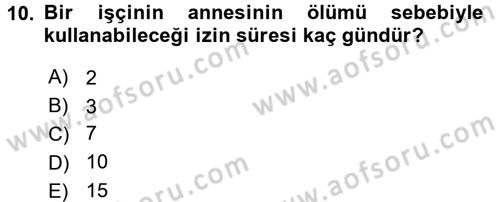 Perakende Yönetimi Dersi 2015 - 2016 Yılı Tek Ders Sınav Soruları 10. Soru