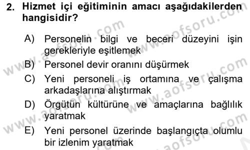 Perakende Yönetimi Dersi 2015 - 2016 Yılı Tek Ders Sınav Soruları 2. Soru