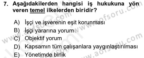 Perakende Yönetimi Dersi 2015 - 2016 Yılı Tek Ders Sınavı 7. Soru