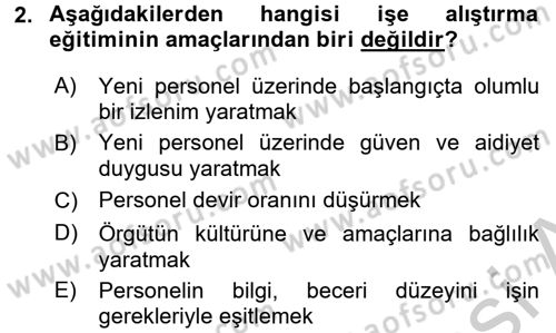 Perakende Yönetimi Dersi 2016 - 2017 Yılı 3 Ders Sınav Soruları 2. Soru