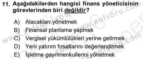 Perakende Yönetimi Dersi 2016 - 2017 Yılı (Final) Dönem Sonu Sınav Soruları 11. Soru