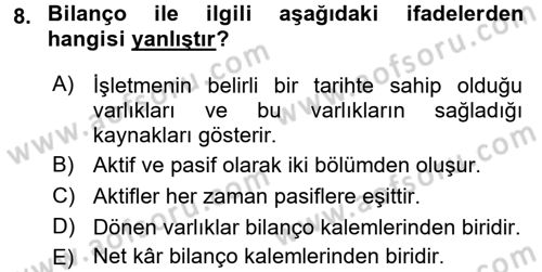 Perakende Yönetimi Dersi 2016 - 2017 Yılı (Final) Dönem Sonu Sınav Soruları 8. Soru