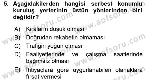 Perakende Yönetimi Dersi 2017 - 2018 Yılı (Vize) Ara Sınav Soruları 5. Soru