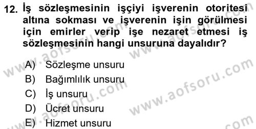 Perakende Yönetimi Dersi 2017 - 2018 Yılı (Final) Dönem Sonu Sınav Soruları 12. Soru