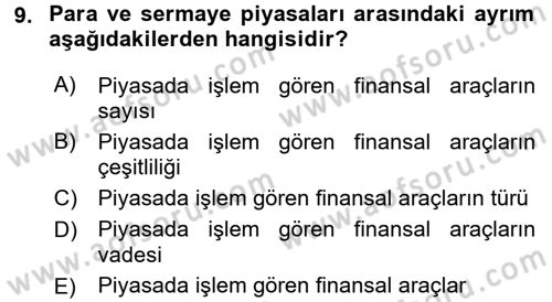 Perakende Yönetimi Dersi 2017 - 2018 Yılı (Final) Dönem Sonu Sınav Soruları 9. Soru