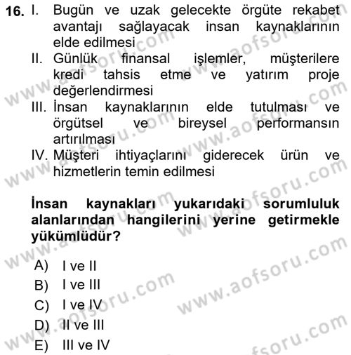 Perakende Yönetimi Dersi 2018 - 2019 Yılı (Vize) Ara Sınav Soruları 16. Soru