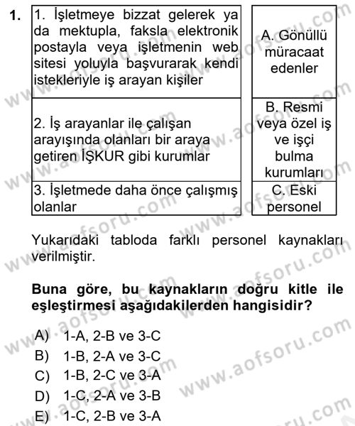 Perakende Yönetimi Dersi 2018 - 2019 Yılı (Final) Dönem Sonu Sınav Soruları 1. Soru