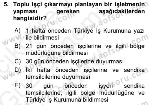 Perakende Yönetimi Dersi 2018 - 2019 Yılı (Final) Dönem Sonu Sınav Soruları 5. Soru