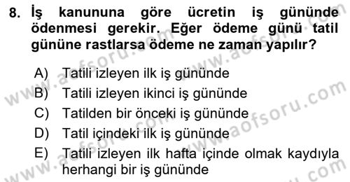 Perakende Yönetimi Dersi 2018 - 2019 Yılı (Final) Dönem Sonu Sınav Soruları 8. Soru