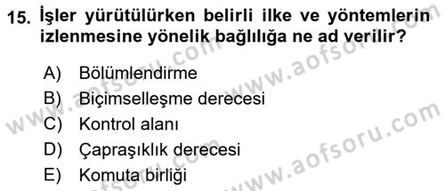 Perakende Yönetimi Dersi 2019 - 2020 Yılı (Vize) Ara Sınav Soruları 15. Soru