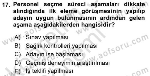 Perakende Yönetimi Dersi Ara Sınavı Deneme Sınav Soruları 17. Soru