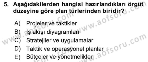 Perakende Yönetimi Dersi Ara Sınavı Deneme Sınav Soruları 5. Soru