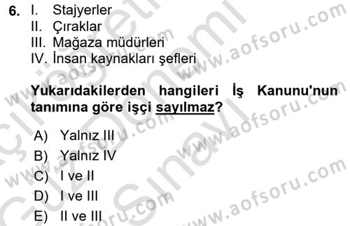 Perakende Yönetimi Dersi 2019 - 2020 Yılı (Final) Dönem Sonu Sınav Soruları 6. Soru