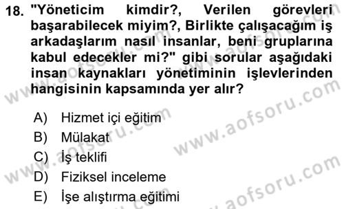 Perakende Yönetimi Dersi Ara Sınavı Deneme Sınav Soruları 18. Soru