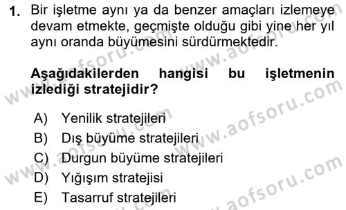 Perakende Yönetimi Dersi 2021 - 2022 Yılı (Final) Dönem Sonu Sınav Soruları 1. Soru