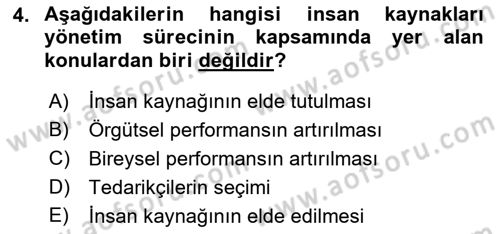 Perakende Yönetimi Dersi 2021 - 2022 Yılı (Final) Dönem Sonu Sınav Soruları 4. Soru