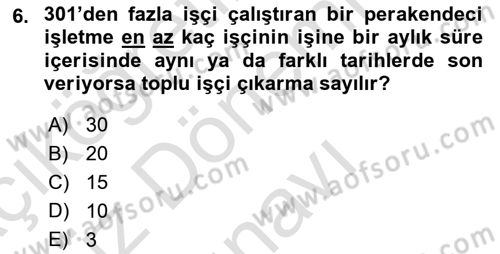 Perakende Yönetimi Dersi 2021 - 2022 Yılı (Final) Dönem Sonu Sınav Soruları 6. Soru