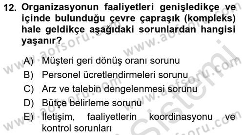 Perakende Yönetimi Dersi 2022 - 2023 Yılı (Vize) Ara Sınav Soruları 12. Soru