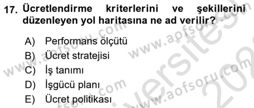 Perakende Yönetimi Dersi Ara Sınavı Deneme Sınav Soruları 17. Soru