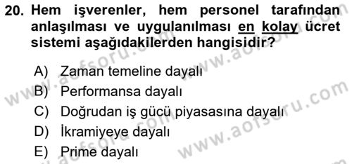 Perakende Yönetimi Dersi 2022 - 2023 Yılı (Vize) Ara Sınav Soruları 20. Soru