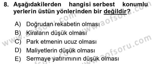 Perakende Yönetimi Dersi Ara Sınavı Deneme Sınav Soruları 8. Soru