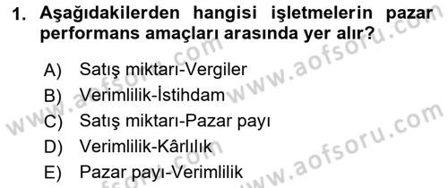 Perakende Yönetimi Dersi 2022 - 2023 Yılı (Final) Dönem Sonu Sınav Soruları 1. Soru