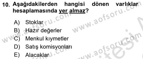 Perakende Yönetimi Dersi 2022 - 2023 Yılı (Final) Dönem Sonu Sınav Soruları 10. Soru