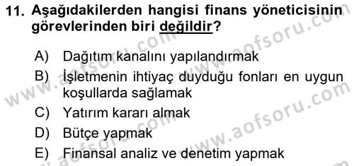 Perakende Yönetimi Dersi 2023 - 2024 Yılı (Final) Dönem Sonu Sınav Soruları 11. Soru