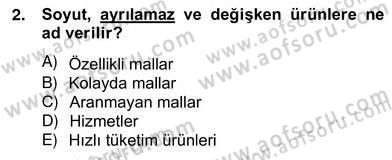 Perakendecilikte Ürün Yönetimi Dersi 2012 - 2013 Yılı (Vize) Ara Sınav Soruları 2. Soru