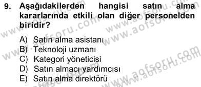Perakendecilikte Ürün Yönetimi Dersi 2012 - 2013 Yılı (Vize) Ara Sınav Soruları 9. Soru