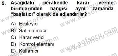 Perakendecilikte Ürün Yönetimi Dersi 2014 - 2015 Yılı (Vize) Ara Sınavı 9. Soru