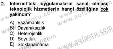 Teknoloji Perakendeciliği Dersi 2012 - 2013 Yılı (Vize) Ara Sınav Soruları 2. Soru