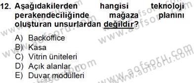 Teknoloji Perakendeciliği Dersi 2012 - 2013 Yılı (Final) Dönem Sonu Sınav Soruları 12. Soru
