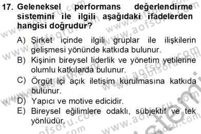 Teknoloji Perakendeciliği Dersi 2012 - 2013 Yılı (Final) Dönem Sonu Sınav Soruları 17. Soru
