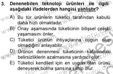 Teknoloji Perakendeciliği Dersi 2012 - 2013 Yılı (Final) Dönem Sonu Sınav Soruları 3. Soru