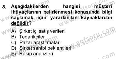 Teknoloji Perakendeciliği Dersi 2013 - 2014 Yılı (Vize) Ara Sınav Soruları 8. Soru