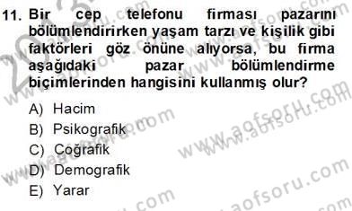 Teknoloji Perakendeciliği Dersi 2013 - 2014 Yılı (Final) Dönem Sonu Sınav Soruları 11. Soru