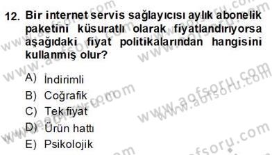 Teknoloji Perakendeciliği Dersi 2013 - 2014 Yılı (Final) Dönem Sonu Sınav Soruları 12. Soru